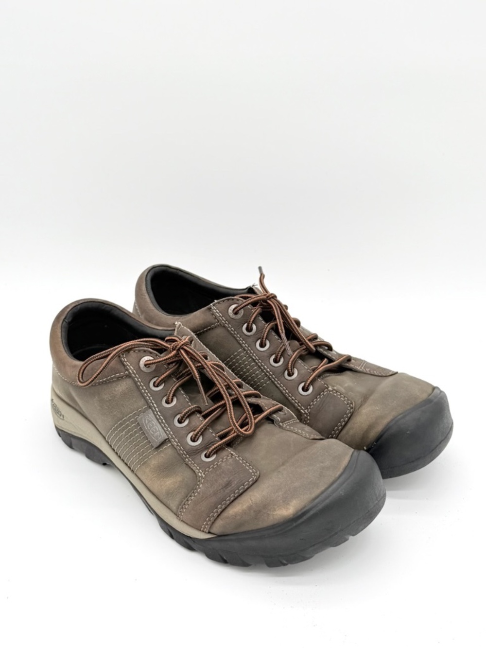Keen Austin Brown Leather Casual Oxford Shoes Mens 13 Walking Comfort Sneakers